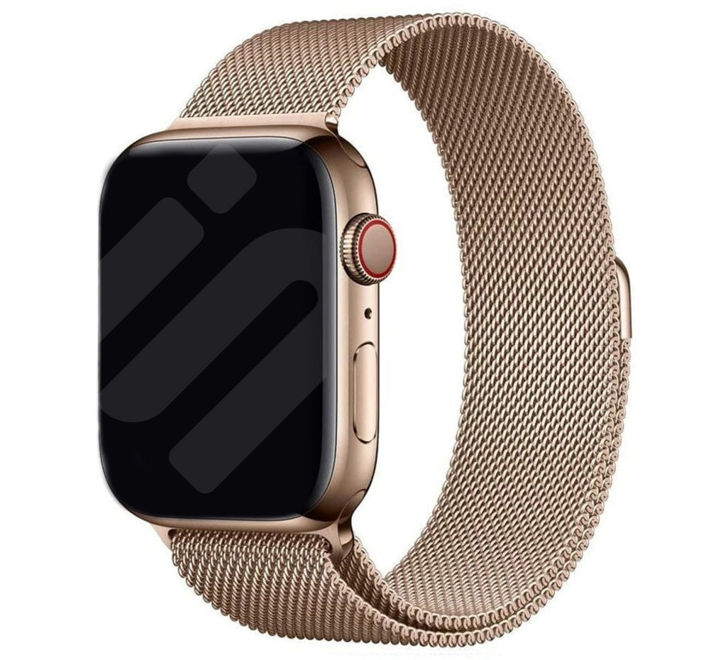Classic Rose Gold Milanese Strap For Apple Watch With Elegant Finish