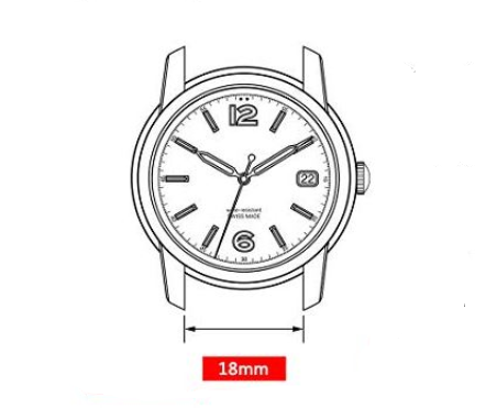 Black 18mm Silicone Band With Quick Release Clasp For Watches