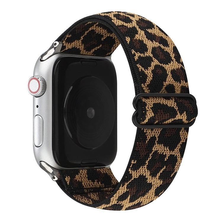 Leopard Print Band For Apple Watch With Elastic Strap