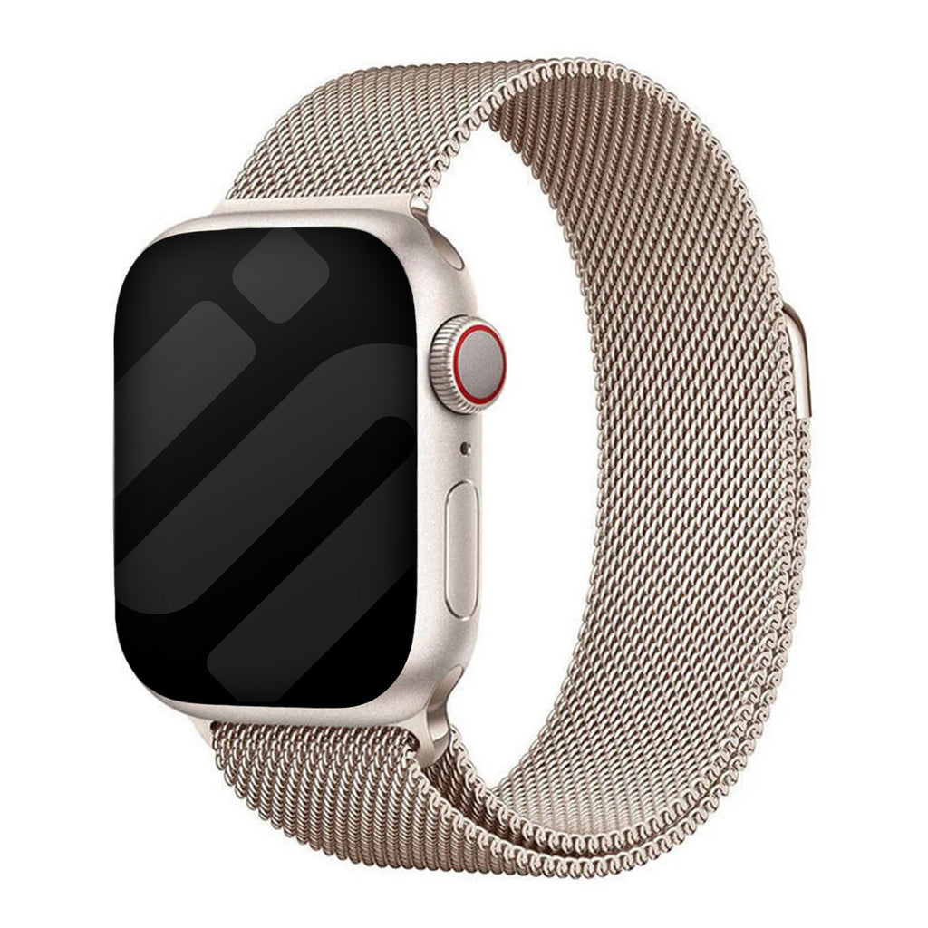Starlight Finish Milanese Strap For Apple Watch Band