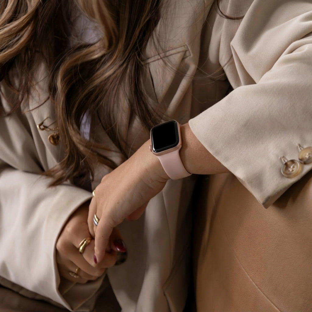 Apple Watch Soft Pink Silicone Strap for Accessories