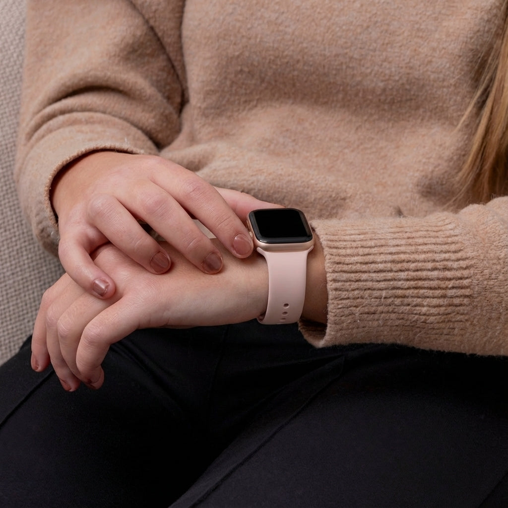 Apple Watch Soft Pink Silicone Strap for Accessories