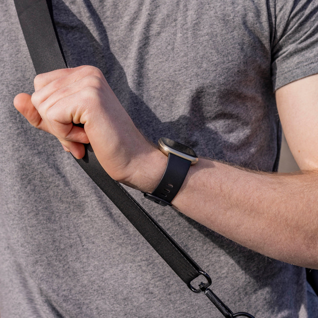 Black Silicone Band Compatible With Fitbit Versa 3 Classic