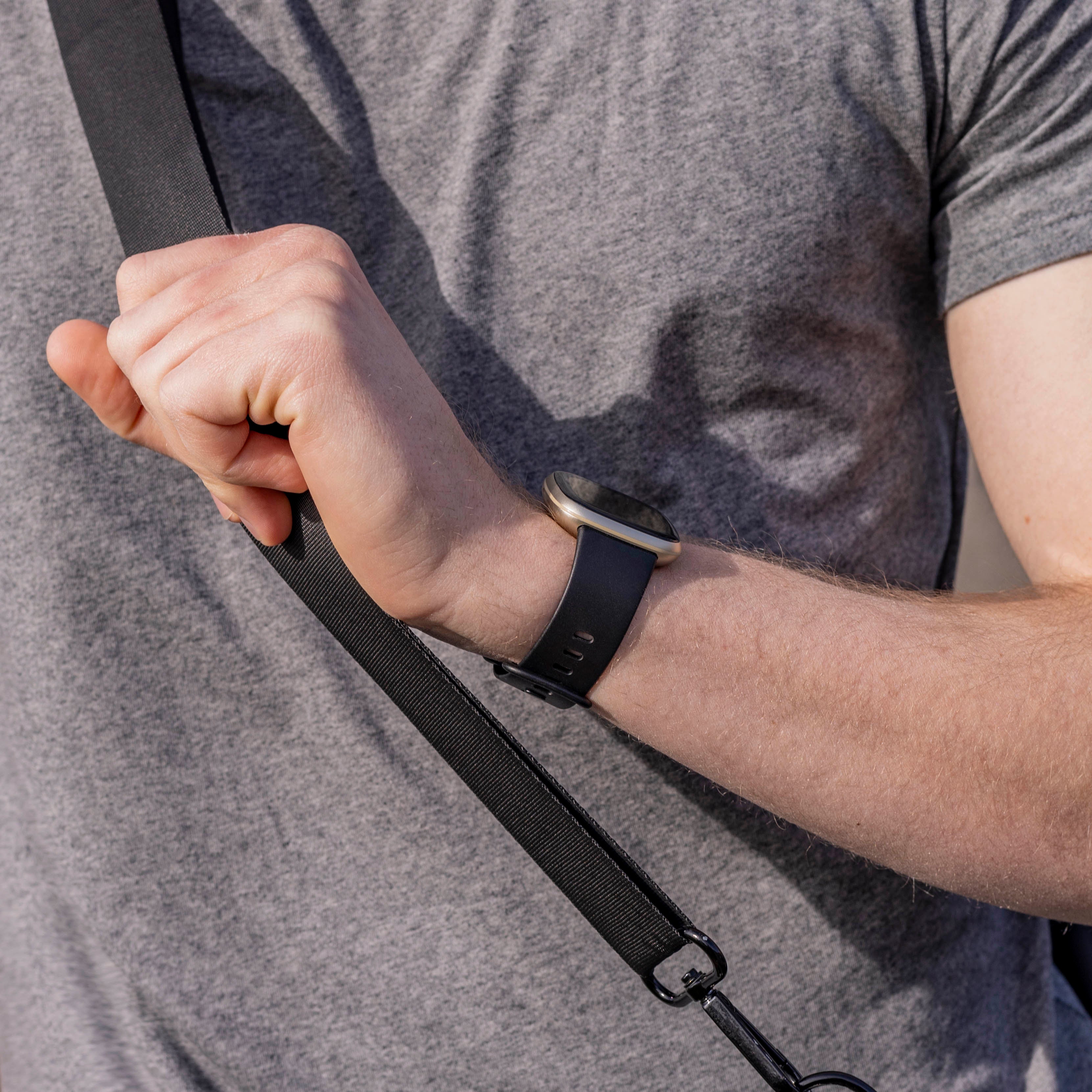 Black Silicone Band Compatible With Fitbit Versa 3 Classic