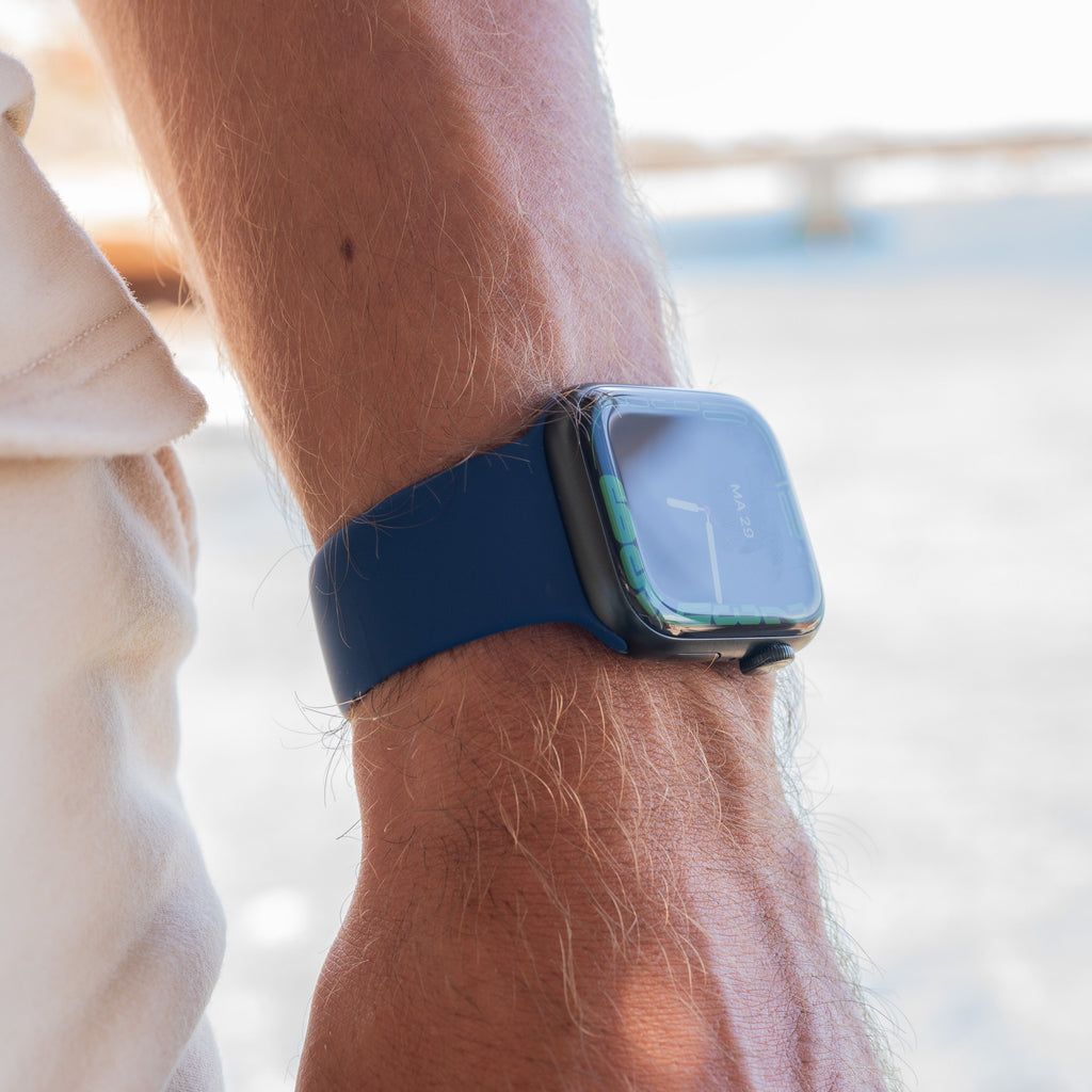 Blue Silicone Watch Strap for Apple Watch Band Replacement