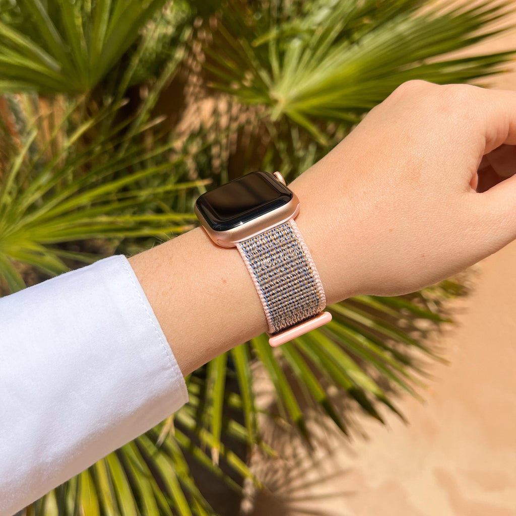 Soft Pink Nylon Band Designed For Apple Watch