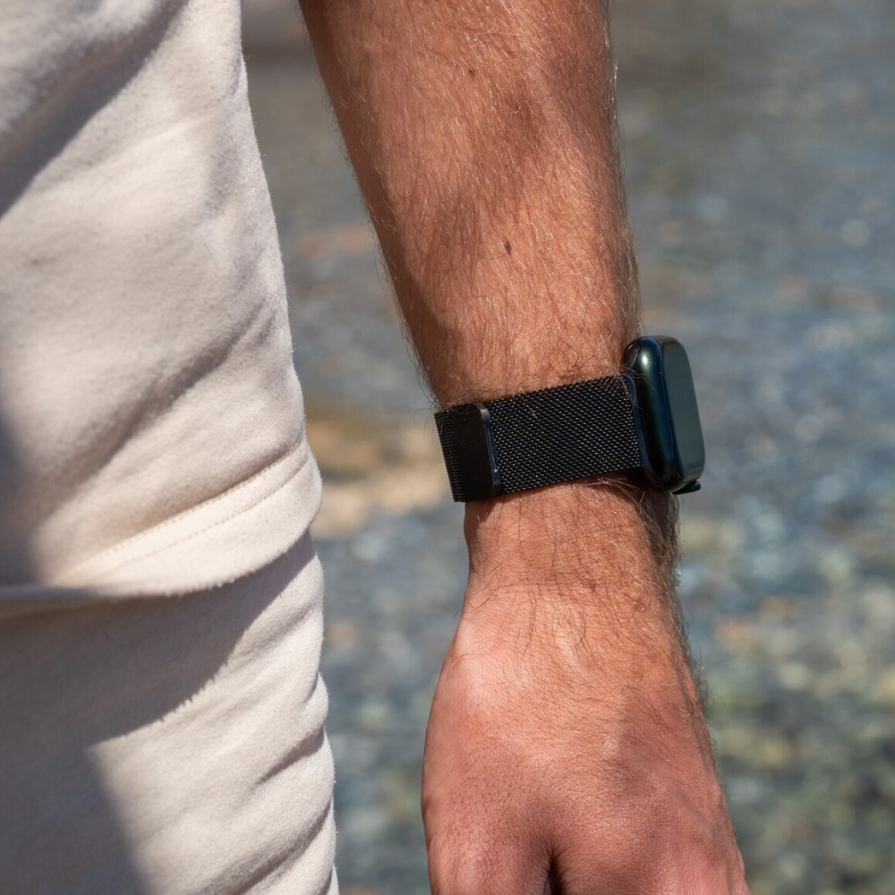 Apple Watch Band Edition Milanese Strap In Black Finish