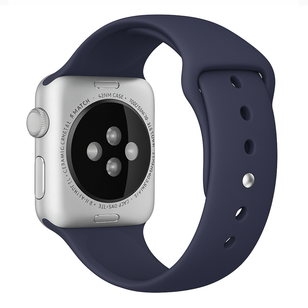 Blue Silicone Watch Strap for Apple Watch Band Replacement