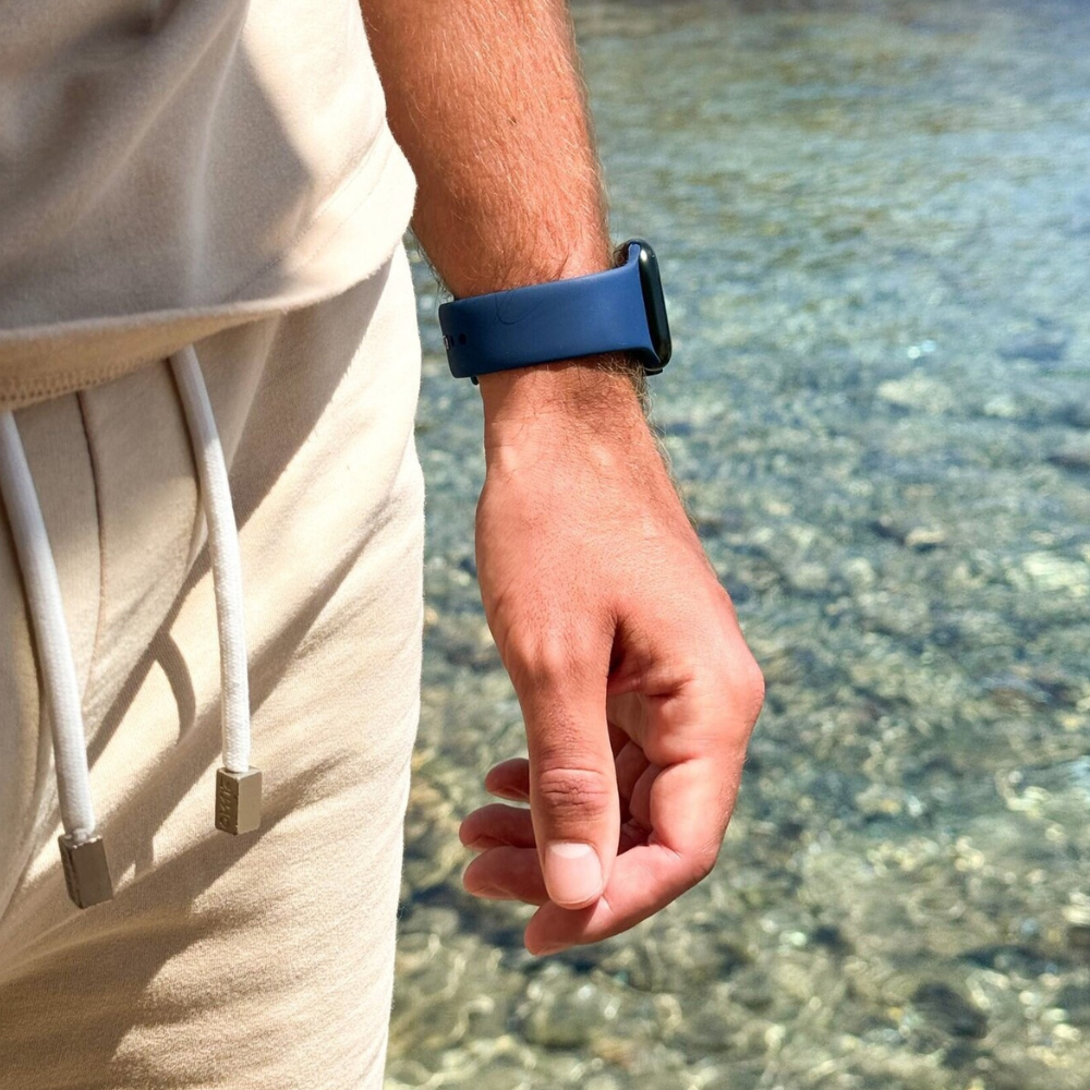 Blue Silicone Watch Strap for Apple Watch Band Replacement
