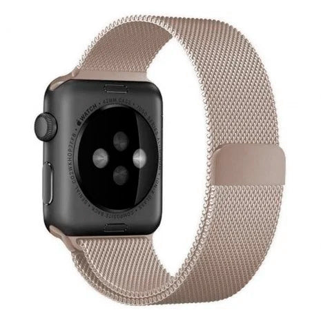 Starlight Finish Milanese Strap For Apple Watch Band
