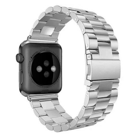 Apple Watch Steel Band In Silver Finish Compatible With Apple Watch