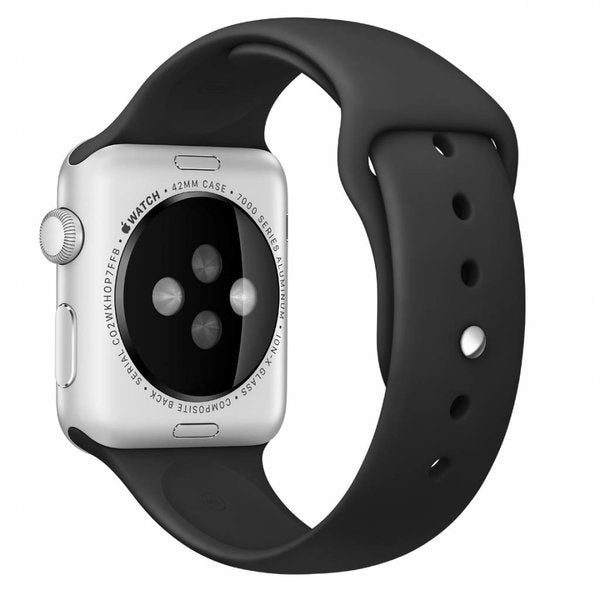 Apple Watch Black Silicone Replacement Band Strap Option