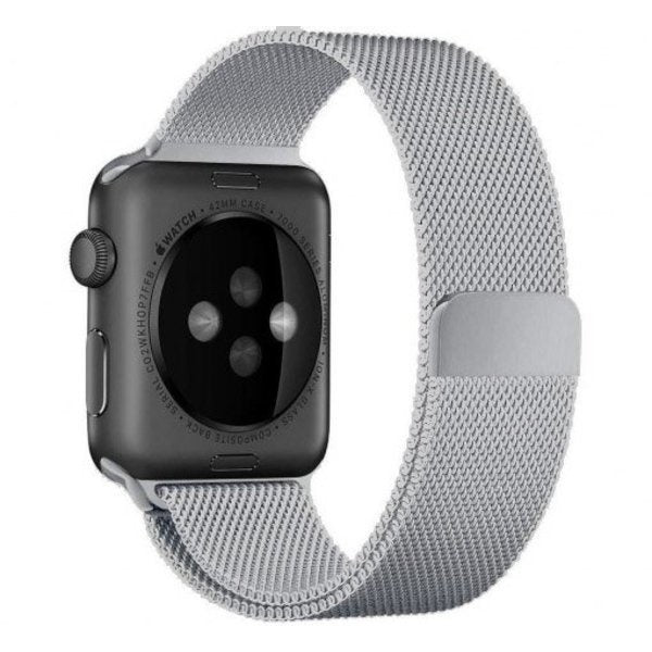 Apple Watch Milanese Silver Stainless Steel Band Premium Accessory