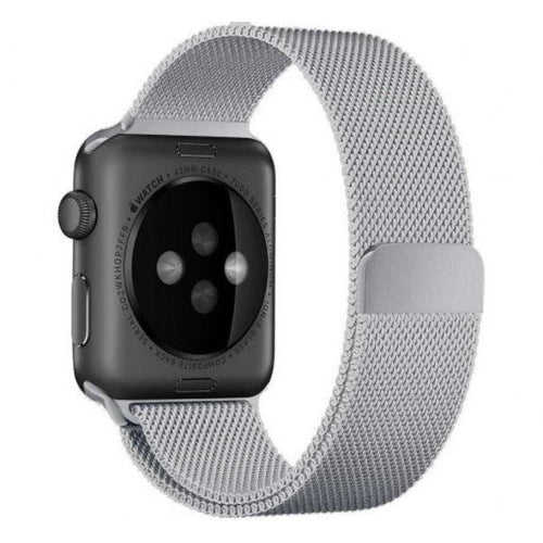 Apple Watch Milanese Silver Stainless Steel Band Premium Accessory