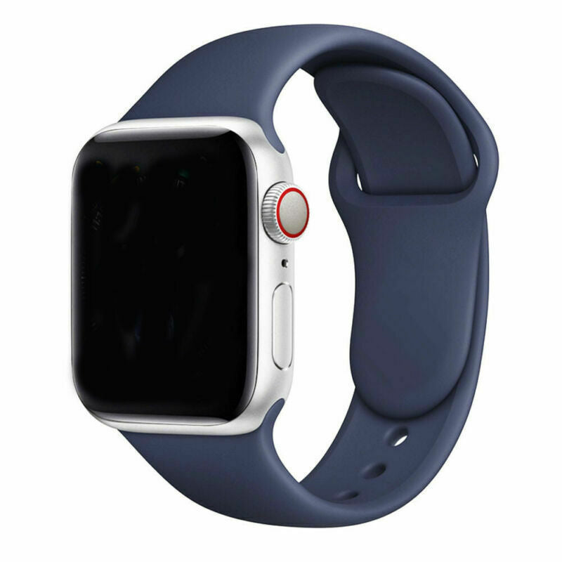 Blue Silicone Watch Strap for Apple Watch Band Replacement