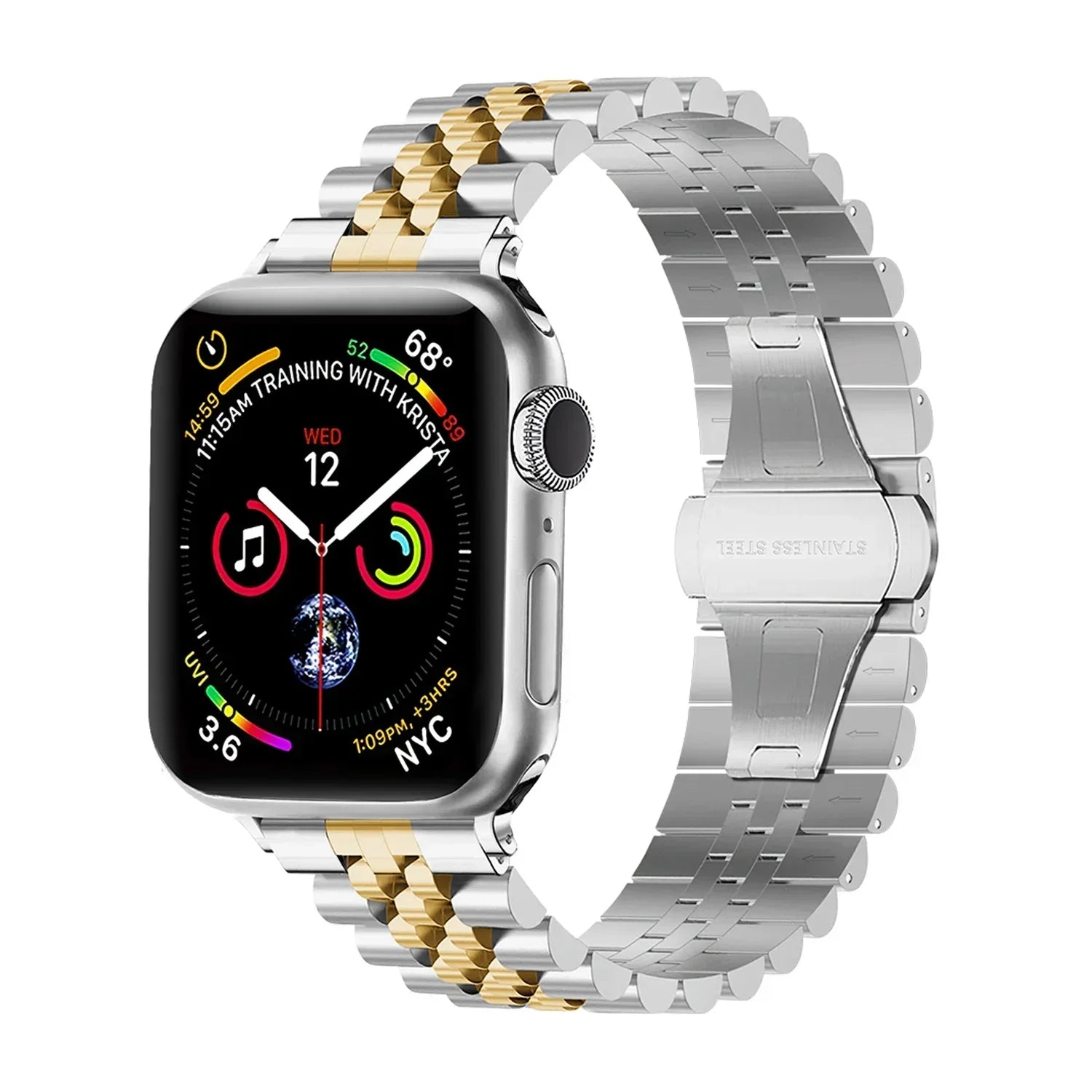 Apple Watch Jubilee Steel Band In Silver Or Gold For Apple Watch