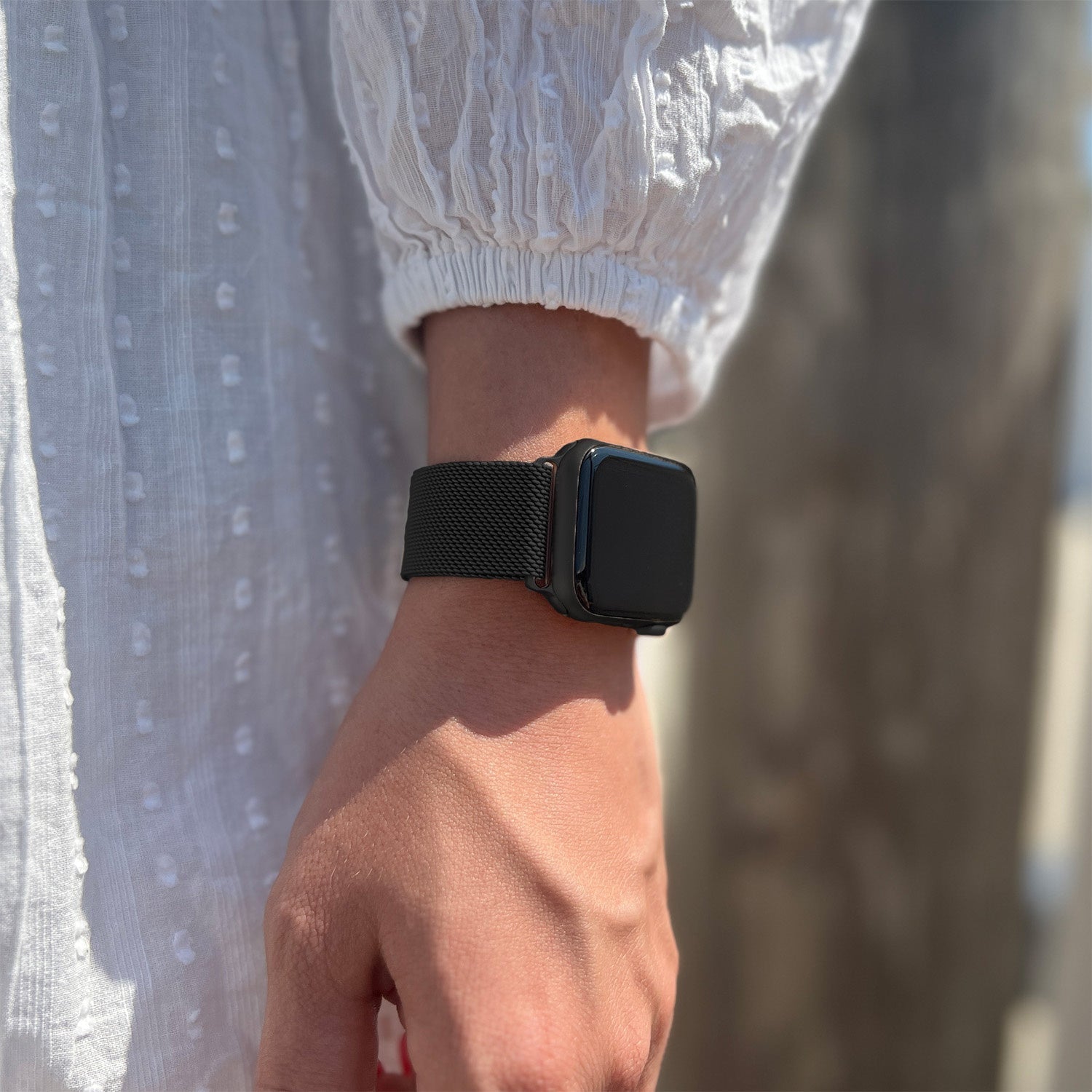 Apple Watch Band Edition Milanese Strap In Black Finish