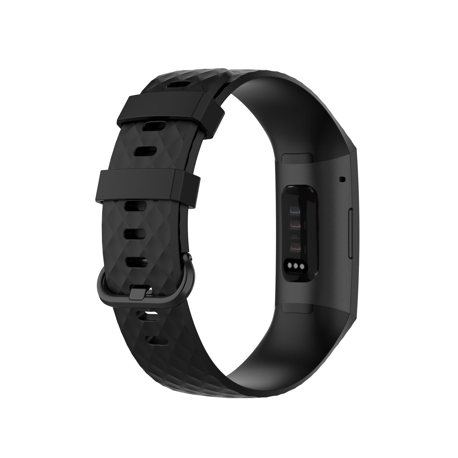 Fitbit Charge 4 Silicone Strap Replacement Band In Black