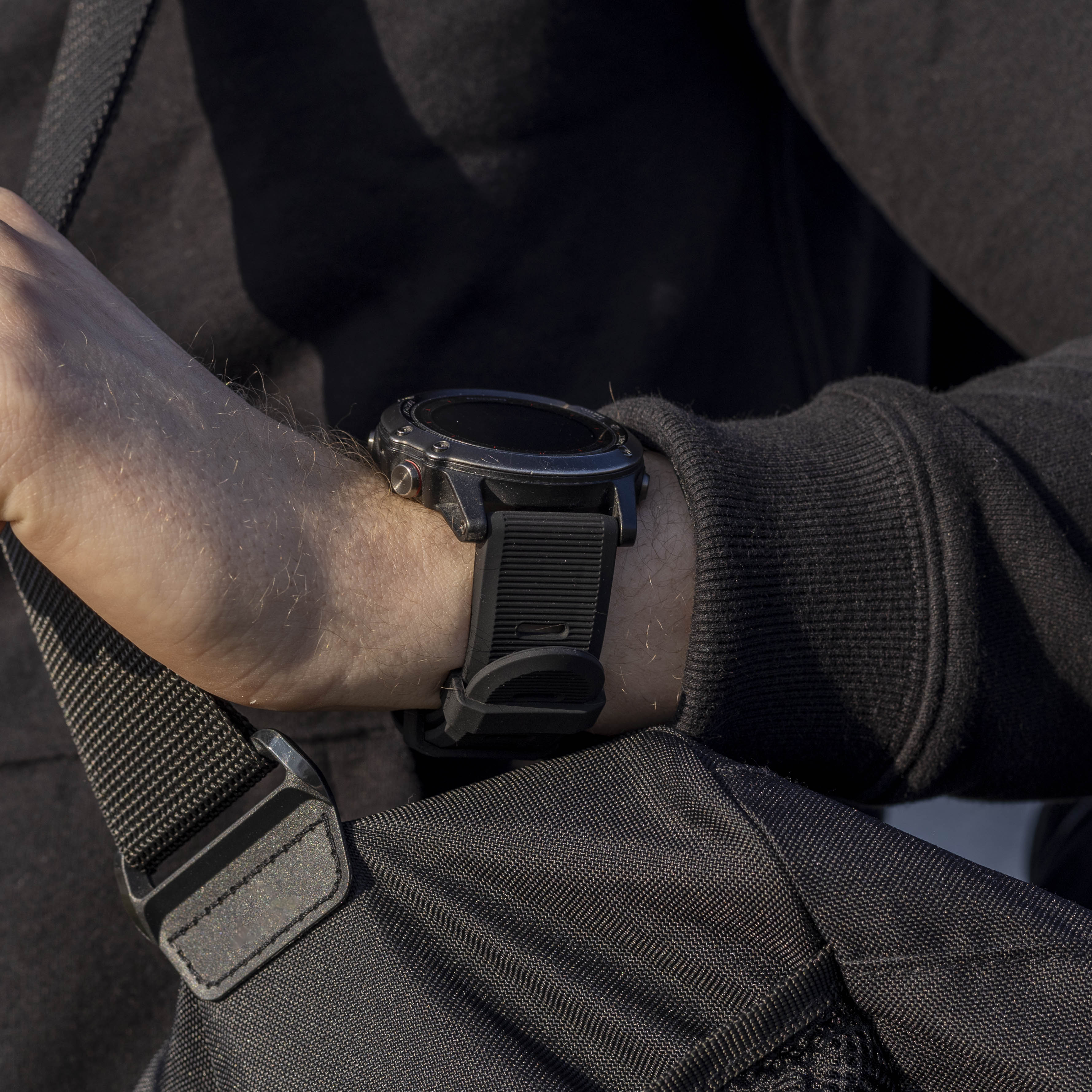 Garmin Fenix 5 Plus and Fenix 6 Pro Black Silicone Watch Strap
