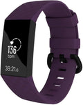 Purple Silicone Replacement Strap For Fitbit Charge 4