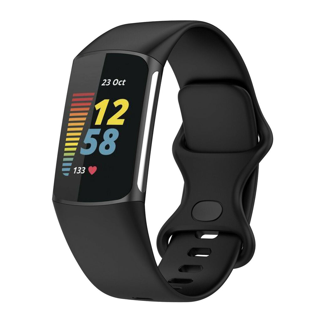 Black Version Replacement Silicone Strap for Fitbit Charge 5
