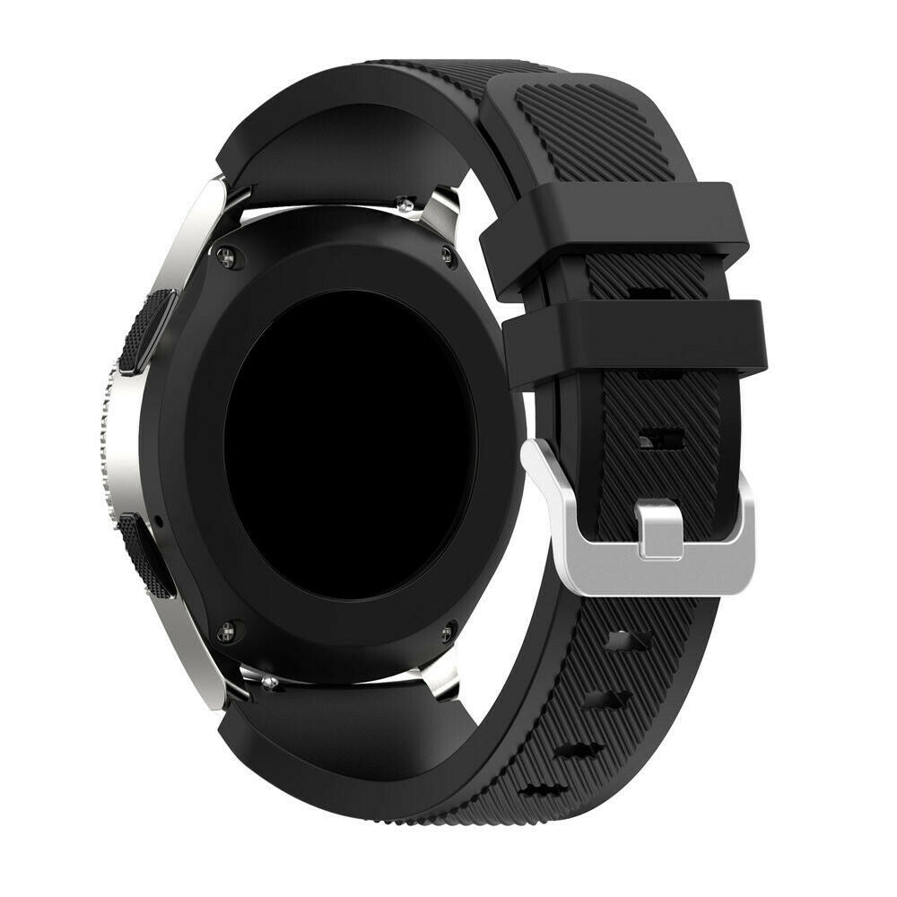 Silicone Strap in Black for Samsung Galaxy Watch 46mm Band