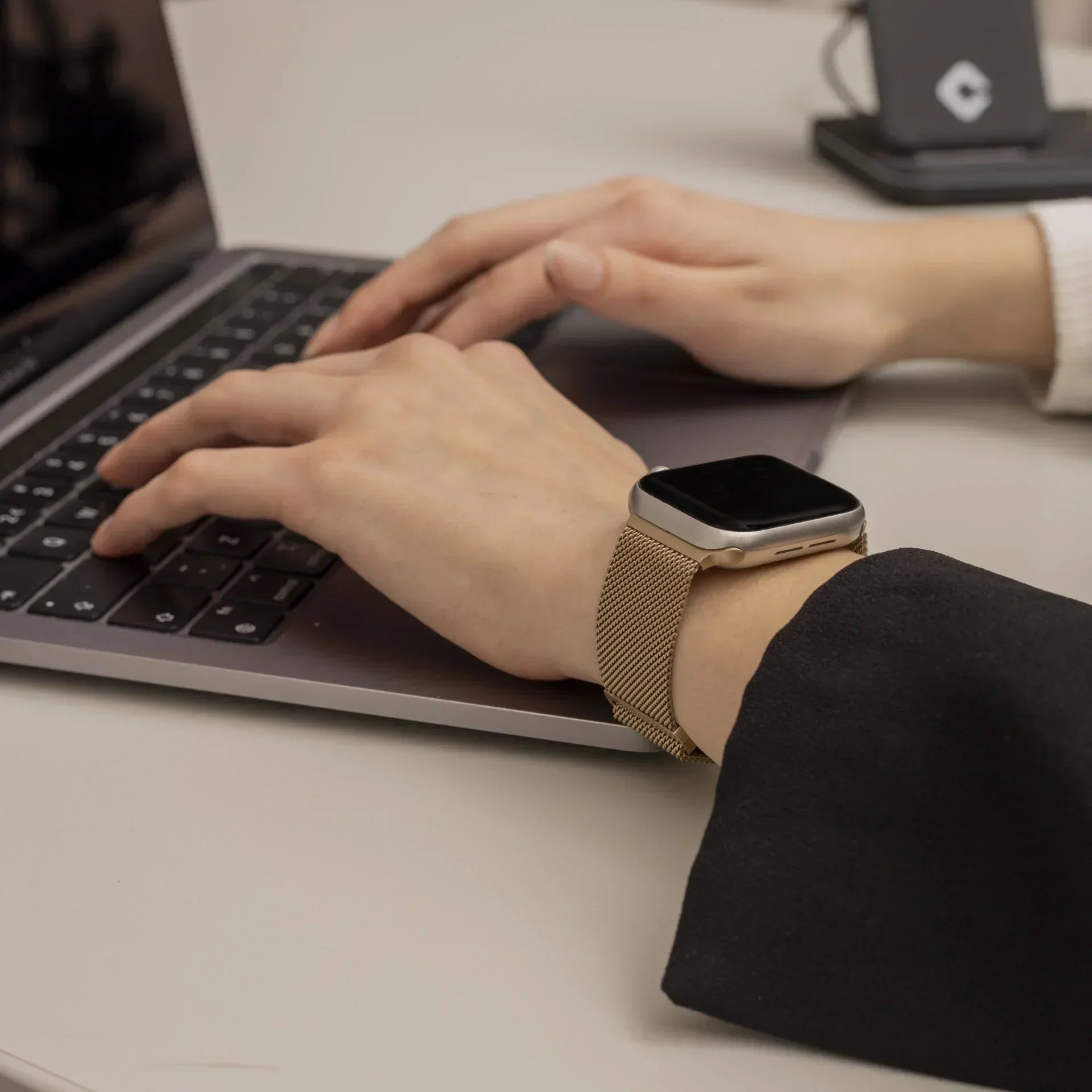 Retro Gold Classic Milanese Loop For Apple Watch Band