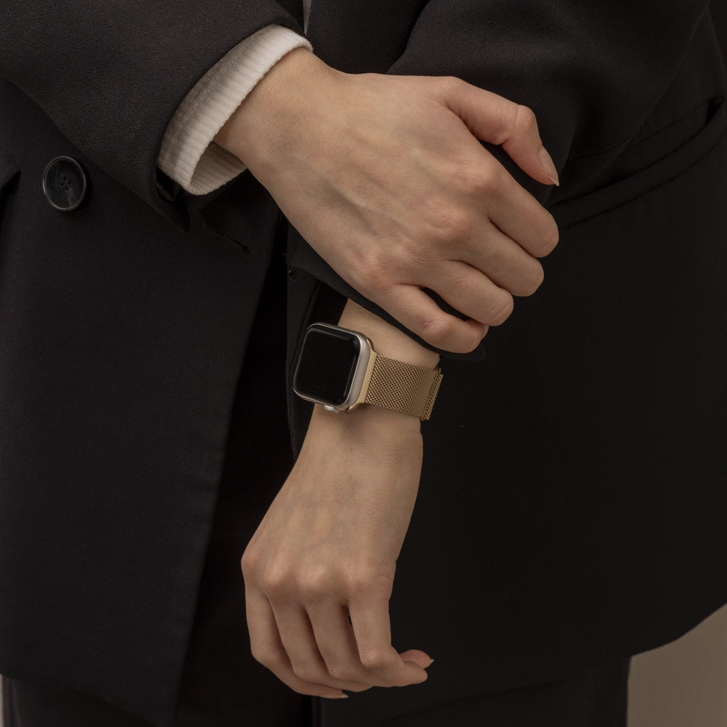 Retro Gold Classic Milanese Loop For Apple Watch Band