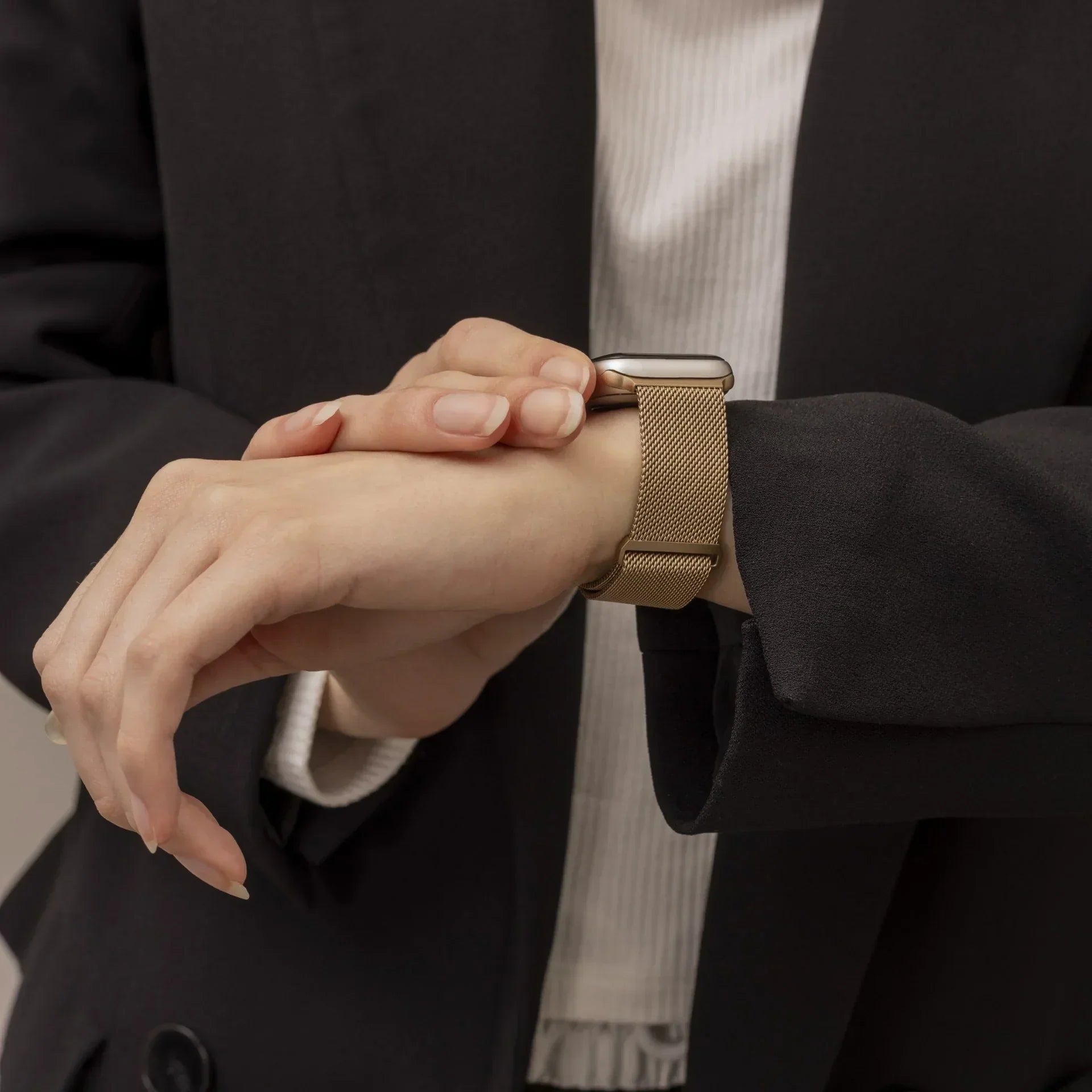 Retro Gold Classic Milanese Loop For Apple Watch Band