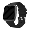 Black Silicone Wrist Band For Fitbit Versa And Versa 2