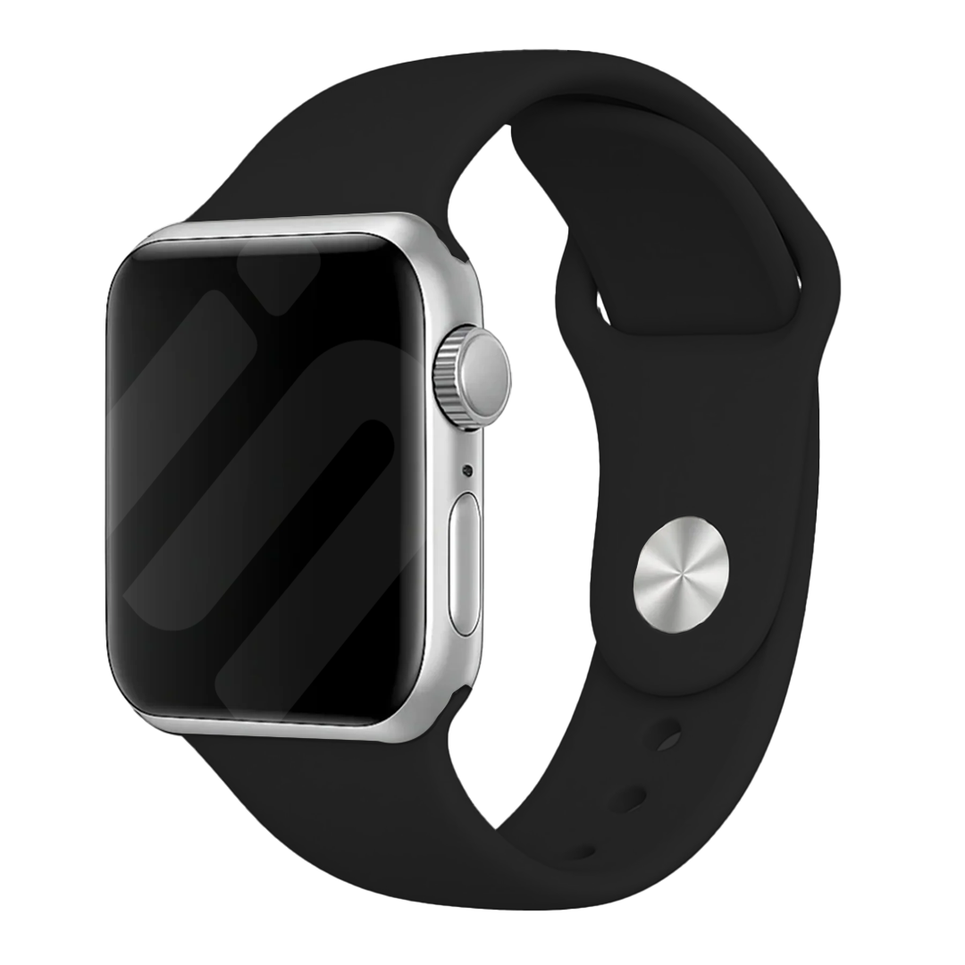 Apple Watch Black Silicone Replacement Band Strap Option